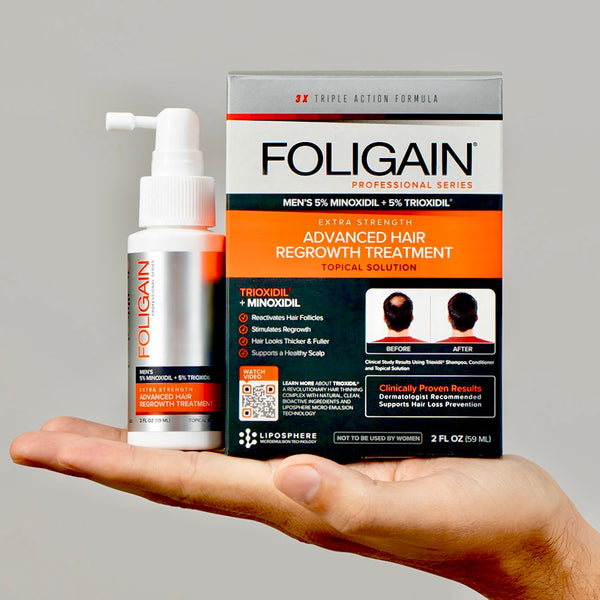 FOLIGAIN Advanced Hair Regrowth For Men Minoxidil 5% + Trioxidil 5% - FOLIGAIN EUROPE