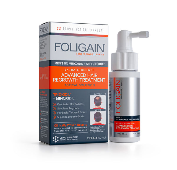 FOLIGAIN Advanced Hair Regrowth For Men Minoxidil 5% + Trioxidil 5%
